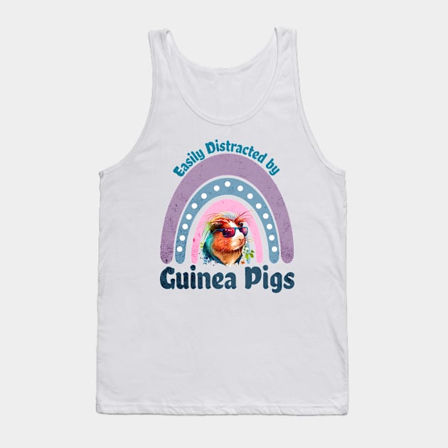 Easily Distracted by Guinea Pigs Tank Top by Luxinda